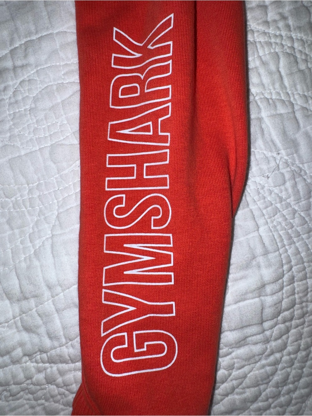 Gymshark Cropped Sweatshirt Small Red/Orange Long Sleeve Logo Athleisure - Picture 5 of 7